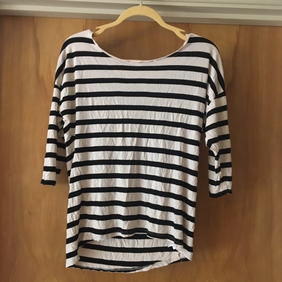 Divided Tops - Navy Blue/White Striped H&M shirt